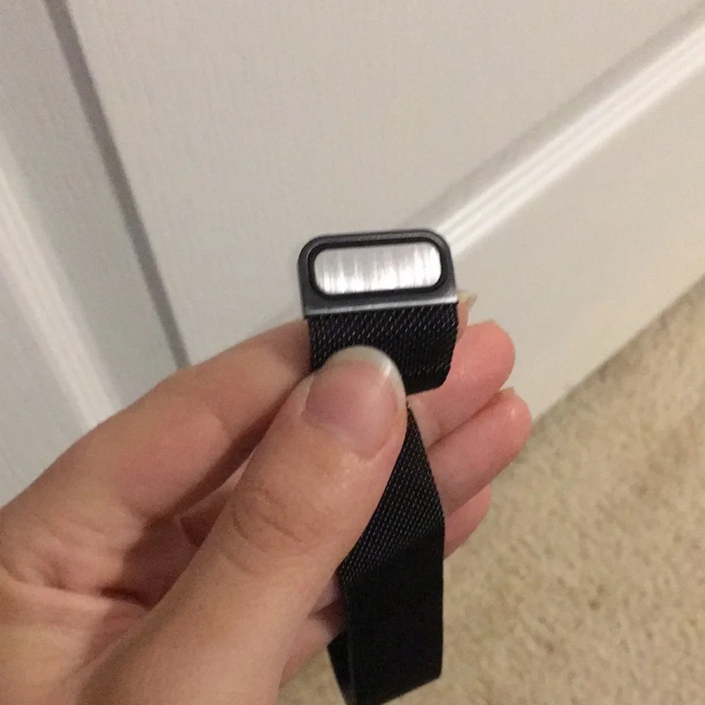 Black Steel Mesh Apple Watch Band